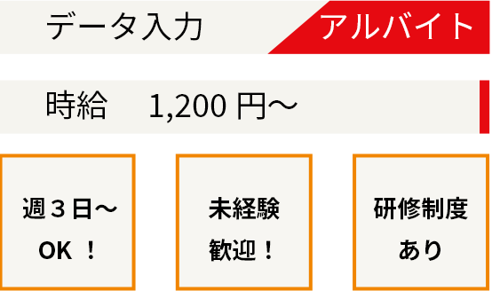 データ入力アルバイト募集